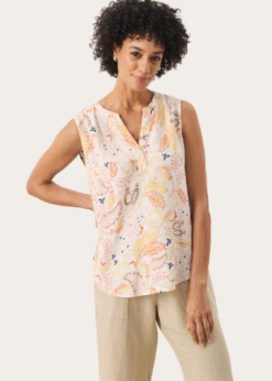 Part Two Andia Top Multi Paisley