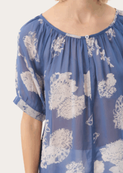 Part Two Bluse I Blå Offwhite Print