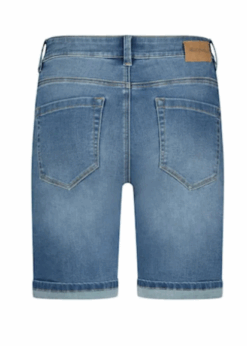 Red Button Denim Shorts Sienna