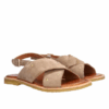 Sandfarvet Sandal I Ruskind T7003 Fra Billi Bi