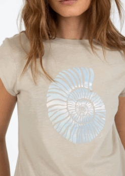 Shell Tee Fra CC Heart I Light Kaki