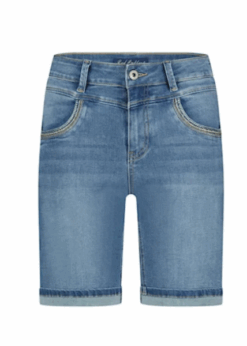 Sienna Shorts Blue Stone Used Fra Red Button