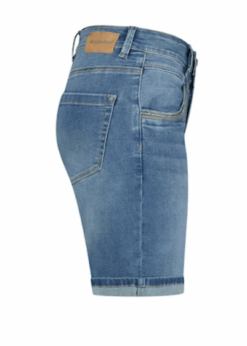 Sienna Shorts I Denim Blue Stone Used Fra Red Button