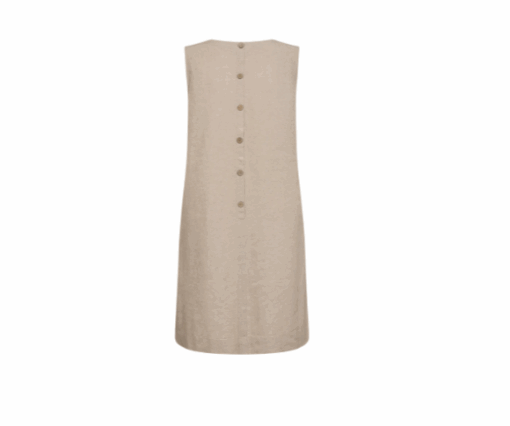 Beige Farvet Freequent Lava U Kjole