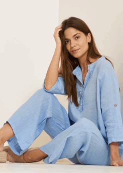 Marta Bonnie Bluse Lyseblå