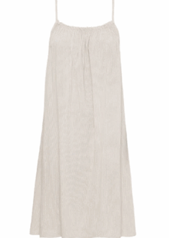 Marta Carmen Kjole Beige Hvid