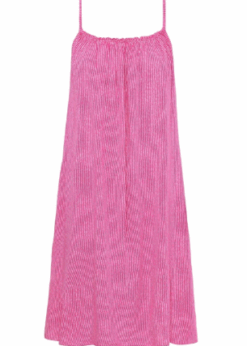 Marta Carmen Kjole Pink Hvid