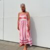Marta Strop Kjole Pink Rød Print