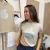Sandfarvet Shell T Shirt Fra CC Heart