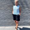 Tilde Top I Lyseblå Fra Numph Og Freequent Shorts
