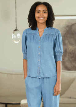 Lys Denim Skjorte Style Lissa Fra Prepair