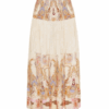 Marta Princess Nederdel Beige Camel Print