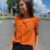 Orange Lily Top Fra Continue