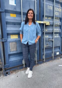 Prepair Denim Bluse Og Blå Ternet Rex Buks