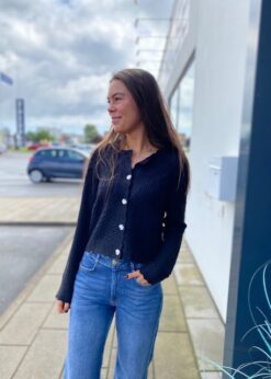 Sort Pointelle Cardigan Fra Co Couture