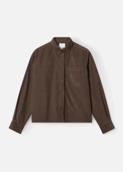 AJ117 Project Sable Skjorte I Brun Fløjl