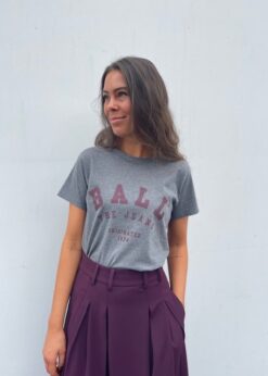 Ball Maldini Grå T Shirt Med Bordeaux Skrift