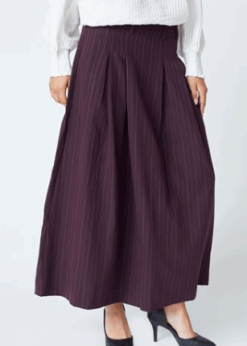 Bordeaux Blå Stribet Trinny Nederdel Fra Co Couture