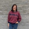 Bordeaux Sweat Fra Ball Med Blå Skrift