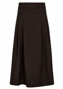 Co Couture Luna Pocket Pleat Nederdel Dark Brown