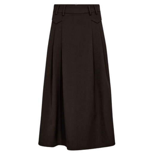 Co Couture Luna Pocket Pleat Nederdel Dark Brown