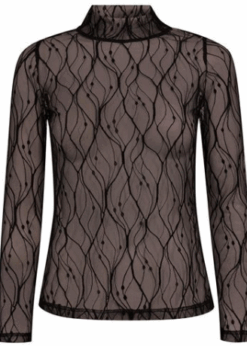 Co Couture Mercy Mesh Turtleneck Brun