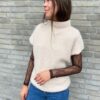 Co Couture Meshbluse I Brun Og Cashmere Fra BTF