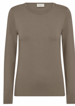 Freequent Liana Langærmet T Shirt Morel