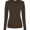 Ingrid Langærmet T Shirt Moro Brun
