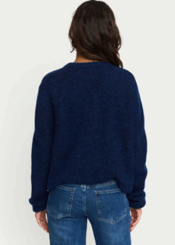 Marineblå Allison Strik Cardigan