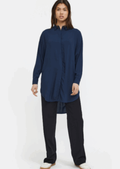 Marineblå Freedom Shirt Fra Soft Rebels