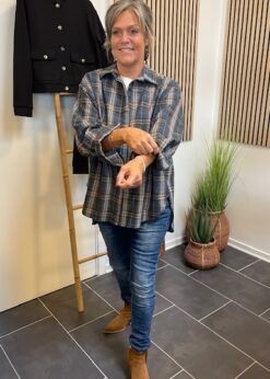 Marta Blå Ternet Orianda Skjorte Og Marta Jeans