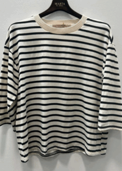 Marta Brooklyn Bluse Sort Beige