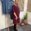 Mina Kjole I Bordeaux Fra Freequent Og Bukela Støvle