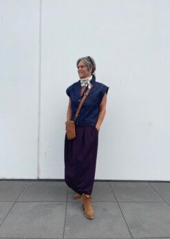 Numph Denim Vest Og Tørklæde Fra Marta