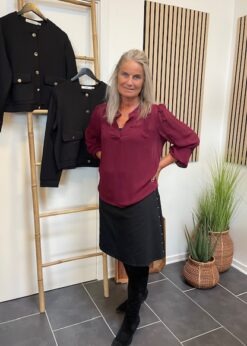 Part Two Bordeaux Sandi Bluse Fra Part Two Og Prepair Nederdel