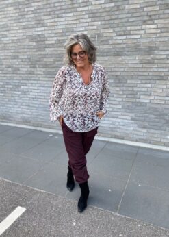 Part Two Sandie Bluse Bordeaux Print Og Co Couture Buks