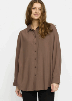 Soft Rebels Skjorte Style Freedom Loose Shirt Brun