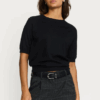 Soft Rebels Sort Marla O Neck Bluse