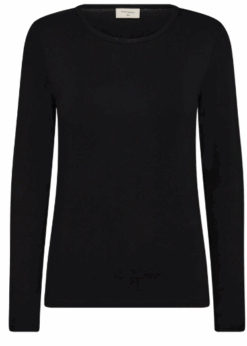 Sort Liana Langærmet T Shirt Fra Freequent