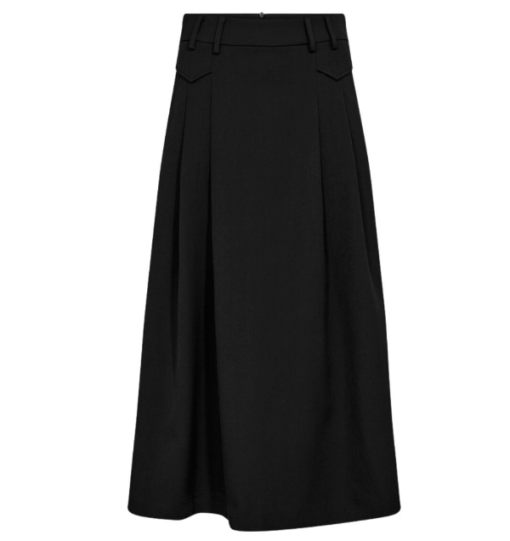 Sort Luna Pocket Pleat Co Couture Nederdel