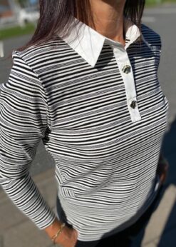 Style Semma Beige Sort Stribet