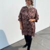 Vanting Tunika I Rosa Brunt Print