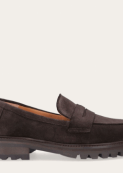 Brun Loafer I Ruskind Fra Billi Bi