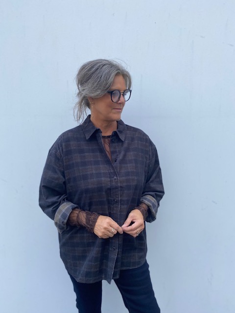 Co Couture Meshbluse Og Part Two Skjorte I Fløjl