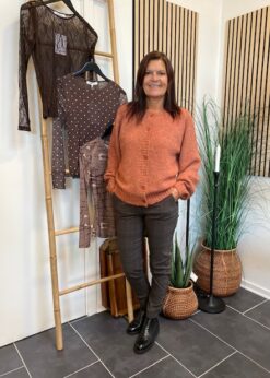 Freequent Louisa Cardigan Rust Orange Og Freequent Buks I Tern