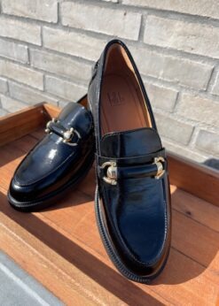 Loafers I Sort Lak Fra Billi Bi