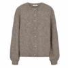 Louisa Cardigan Dessert Taupe Med Feminine Knapper