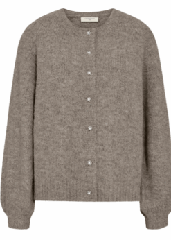 Louisa Cardigan Dessert Taupe Med Feminine Knapper