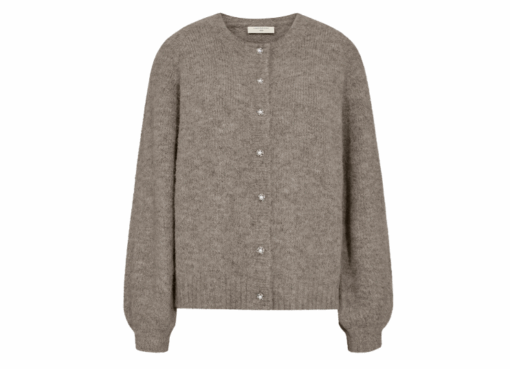 Louisa Cardigan Dessert Taupe Med Feminine Knapper